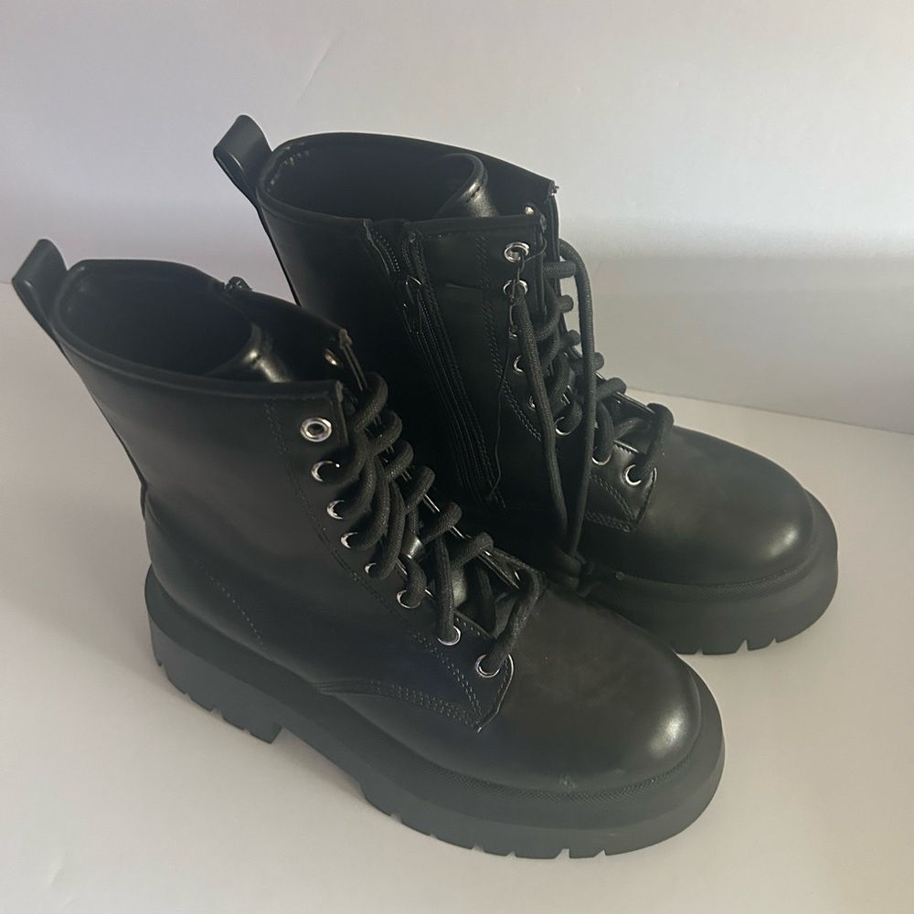 No Boundaries Black Combat Boots
